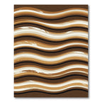 Earthy Brown Wavy Stripe Rug