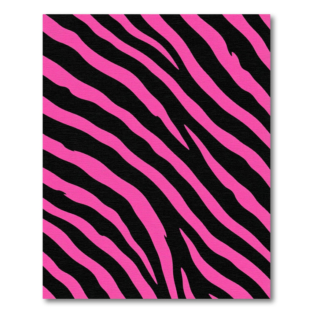Vibrant Neon Pink Zebra Stripe Rug