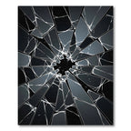 Monochromatic Shattered Glass Geometric Abstract Rug