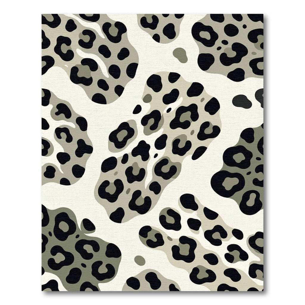 Taupe Leopard Spots Abstract Rug