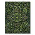 Green Fern Medallion Ornate Rug