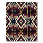 Chic Maroon Geometric Chain Link Tapestry Rug