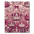 Pink Royal Crowns with Ribbon and Bows Rug