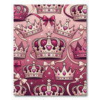Pink Royal Crowns with Ribbon and Bows Rug