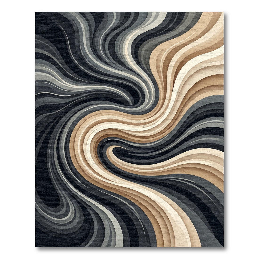 Abstract Fluid Neutral Tone Wave Rug