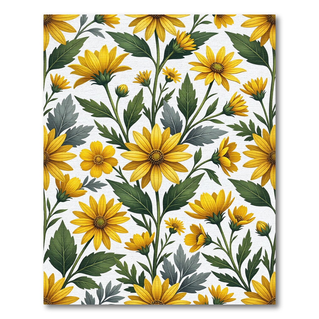 Sunny Yellow Sunflower Botanical Garden Rug
