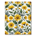 Sunny Yellow Sunflower Botanical Garden Rug