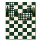 Forest Pine Plaid Checkered Farmhouse Rug