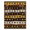 Earthy Tone Geometric Tribal Stripes Rug