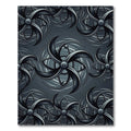 Mechanical Gray Turbine Vortex Rug