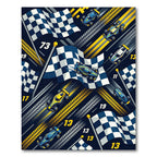 Dynamic Race Track Checkered Flag Graphic Rug