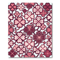 Whimsical Pink Heart Four Leaf Clover Rug