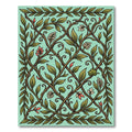 Elegant Sage Green Intertwining Botanical Vines Rug