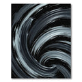 Monochrome Abstract Swirl Fluid Art Rug