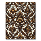 Antique Bronze Floral Damask Rug