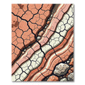 Cracked Earth Terracotta Layered Linear Rug