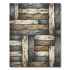 Textured Wood Grain Planks Rug