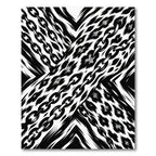 Bold Black Chain Leopard Print Rug