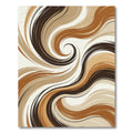 Modern Abstract Earthy Swirl Rug