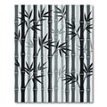 Monochromatic Bamboo Forest Branches Rug