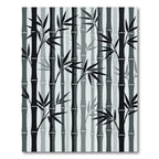 Monochromatic Bamboo Forest Branches Rug