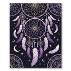 Celestial Purple Dreamcatcher Moon Starry Sky Rug