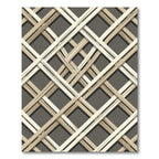 Neutral Geometric Lattice Layered Grid Rug