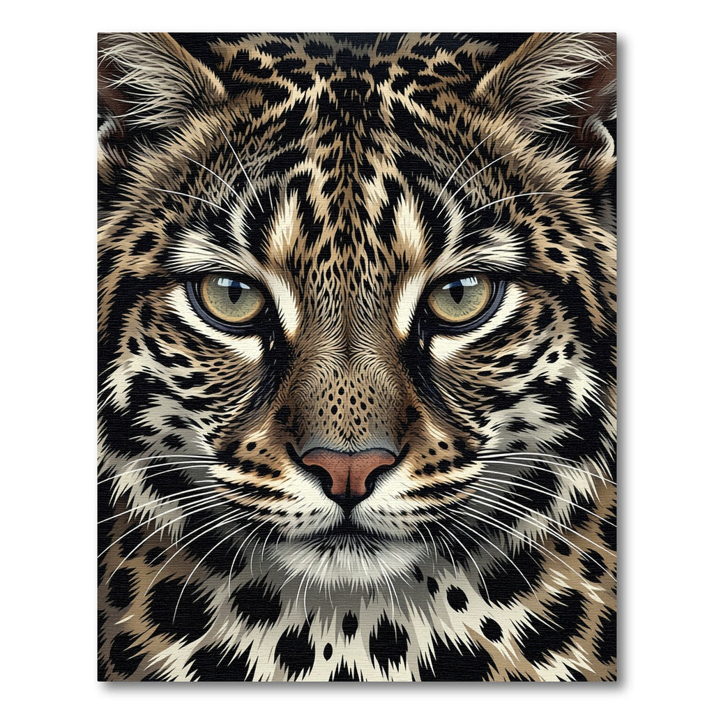 Leopard Spot Face Close Up Rug
