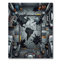 Gritty Garage Oil Spill splatter Rug