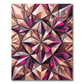 Geometric Rose Gold Crystal Facet Rug