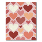 Sweet Pastel Heart Mosaic Art Rug