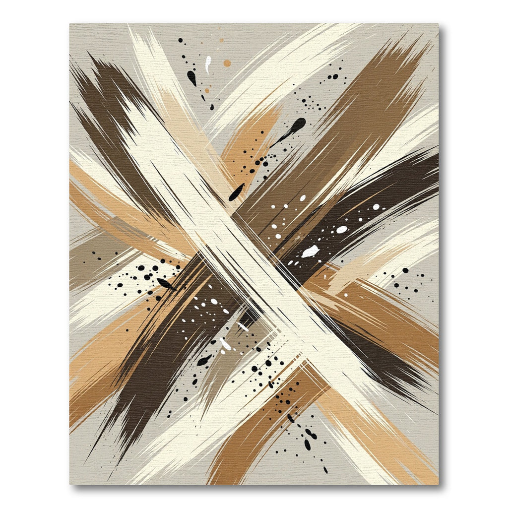 Earthy Tones Splatter Abstract Swirl Rug