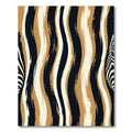 Modern Golden Black Zebra Stripe Rug