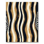 Modern Golden Black Zebra Stripe Rug