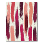 Crimson Pink Textured Brush Strokes Rug
