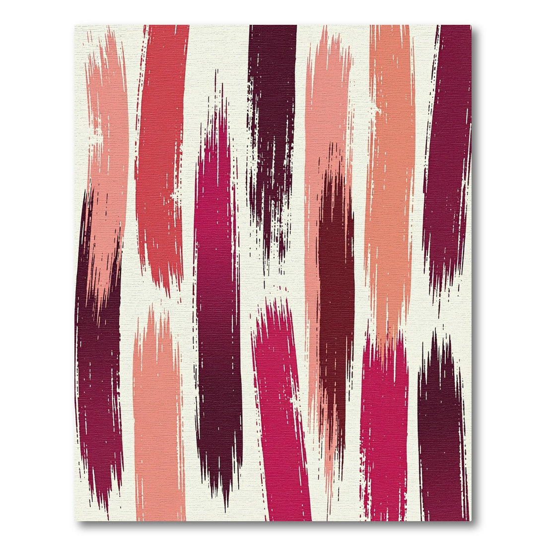 Crimson Pink Textured Brush Strokes Rug