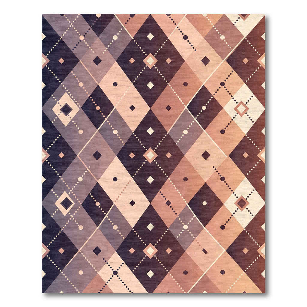 Rich Burgundy Diamond Lattice Rug