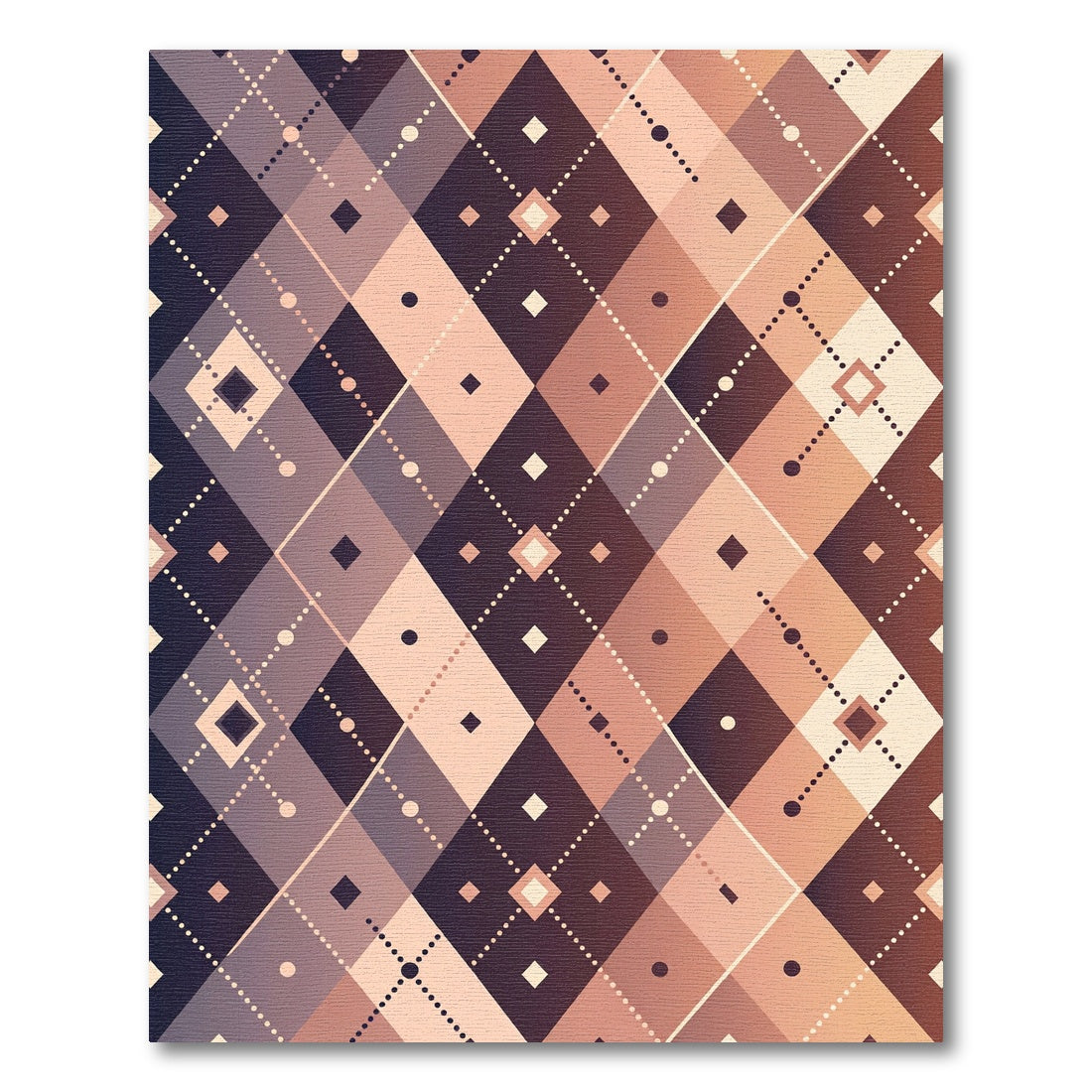 Rich Burgundy Diamond Lattice Rug