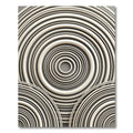 Modern Minimalist Gray Circular Concentric Rug
