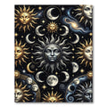 Celestial Sun Moon Stars Cosmic Rug