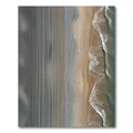 Minimalist Sandy Shoreline Linear Ripple Rug