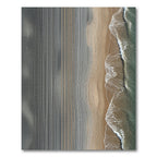 Minimalist Sandy Shoreline Linear Ripple Rug