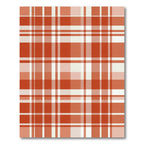 Terra Cotta Plaid Checkered Cotton Rug