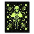 Neon Alien Radioactive Atomic Science Artwork Rug
