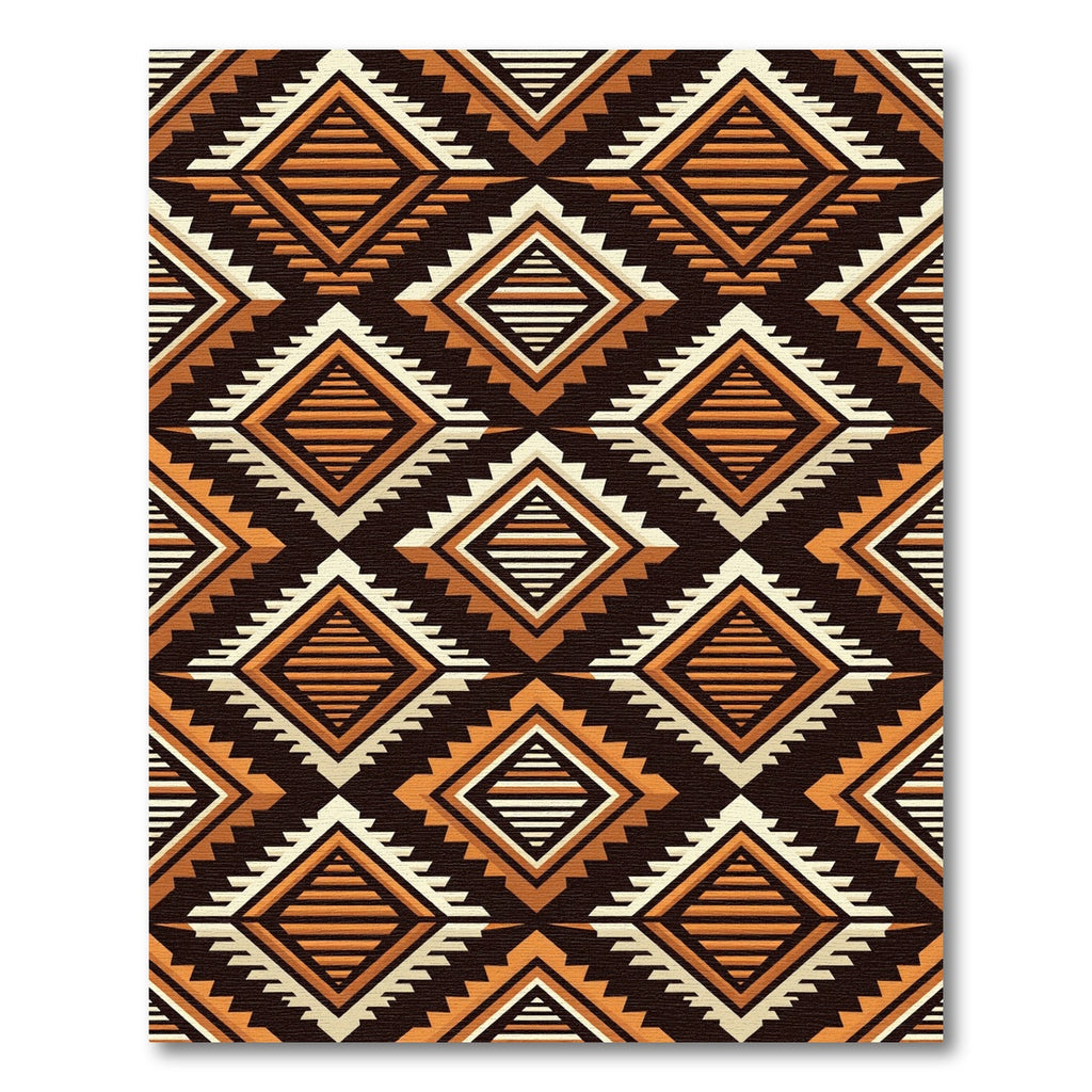 Amber Geometric Step Diamond Rug
