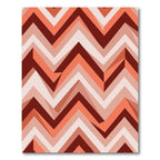 Terracotta Geometric Chevron Blanket Stitch Rug