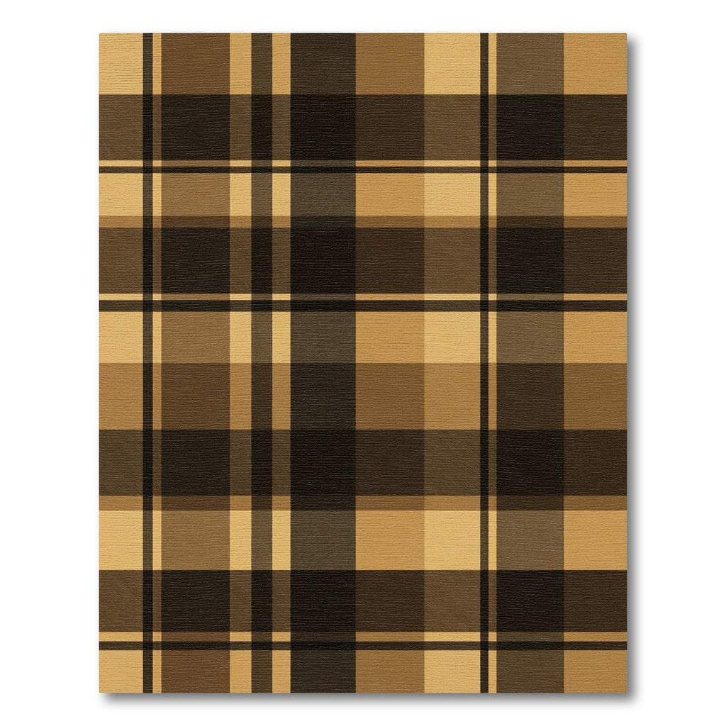 Earthy Tones Plaid Check Rug