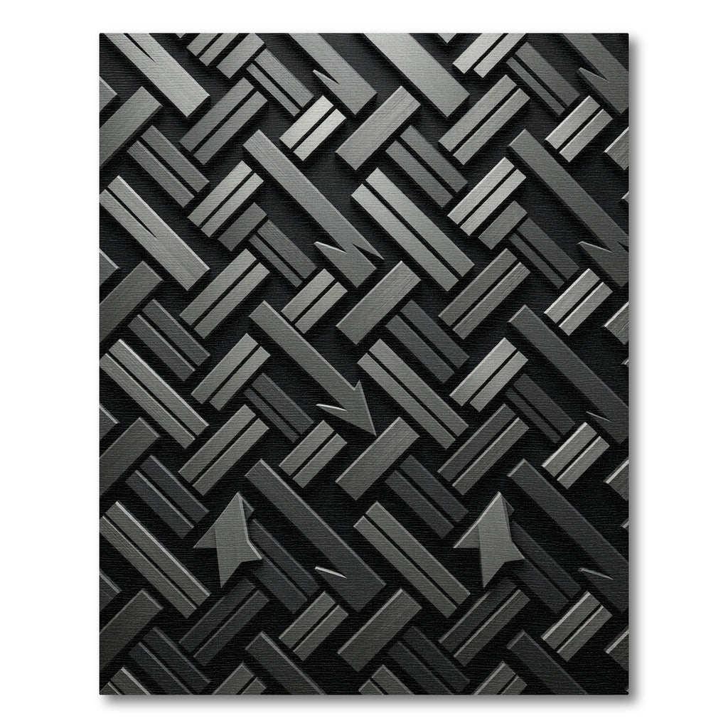Monochromatic Abstract Directional Arrows Rug