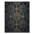 Elegant Charcoal Floral Trellis Medallion Rug