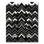 Monochromatic Mountainous Zigzag Overlay Rug